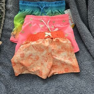 Cat & Jack Kids Animal Print Shorts - Orange, Pink, Green